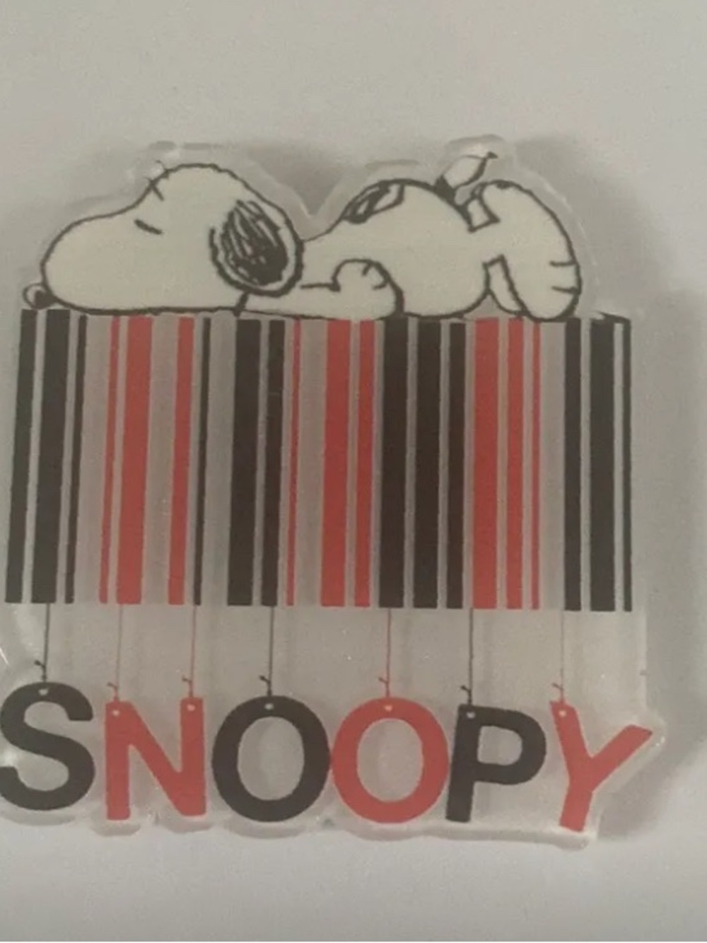 Handcrafted Peanuts Snoopy Magnet in Black and Red